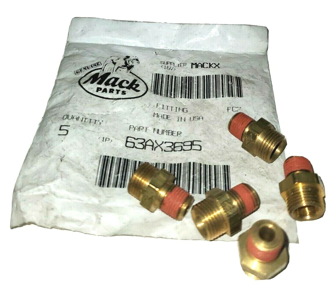 ( 5 Pieces ) Mack 63AX3695 Fitting 1/2″ Male x 1/3″ Male