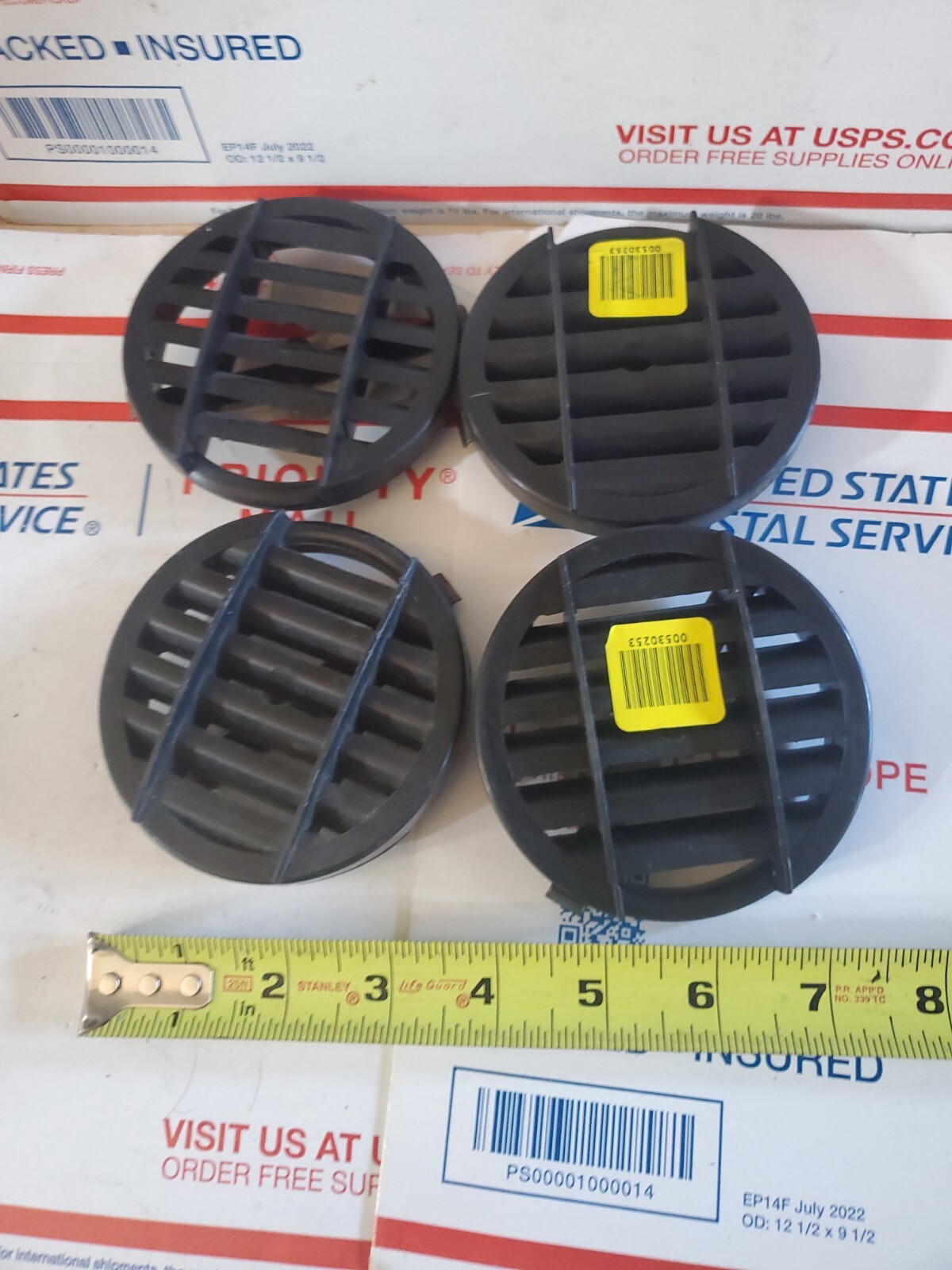 0530253 Bluebird Black Round Diffuser LOT OF 4 SHELF WEAR NEW , U4