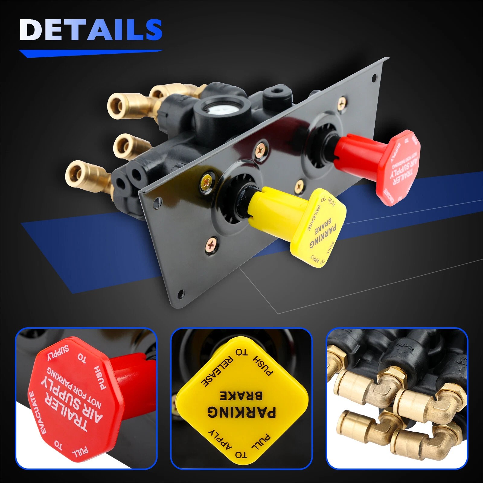 BW5013293 MV-3 Dash Air Brake Control Valve For Bendix Freightliner Volvo 801631