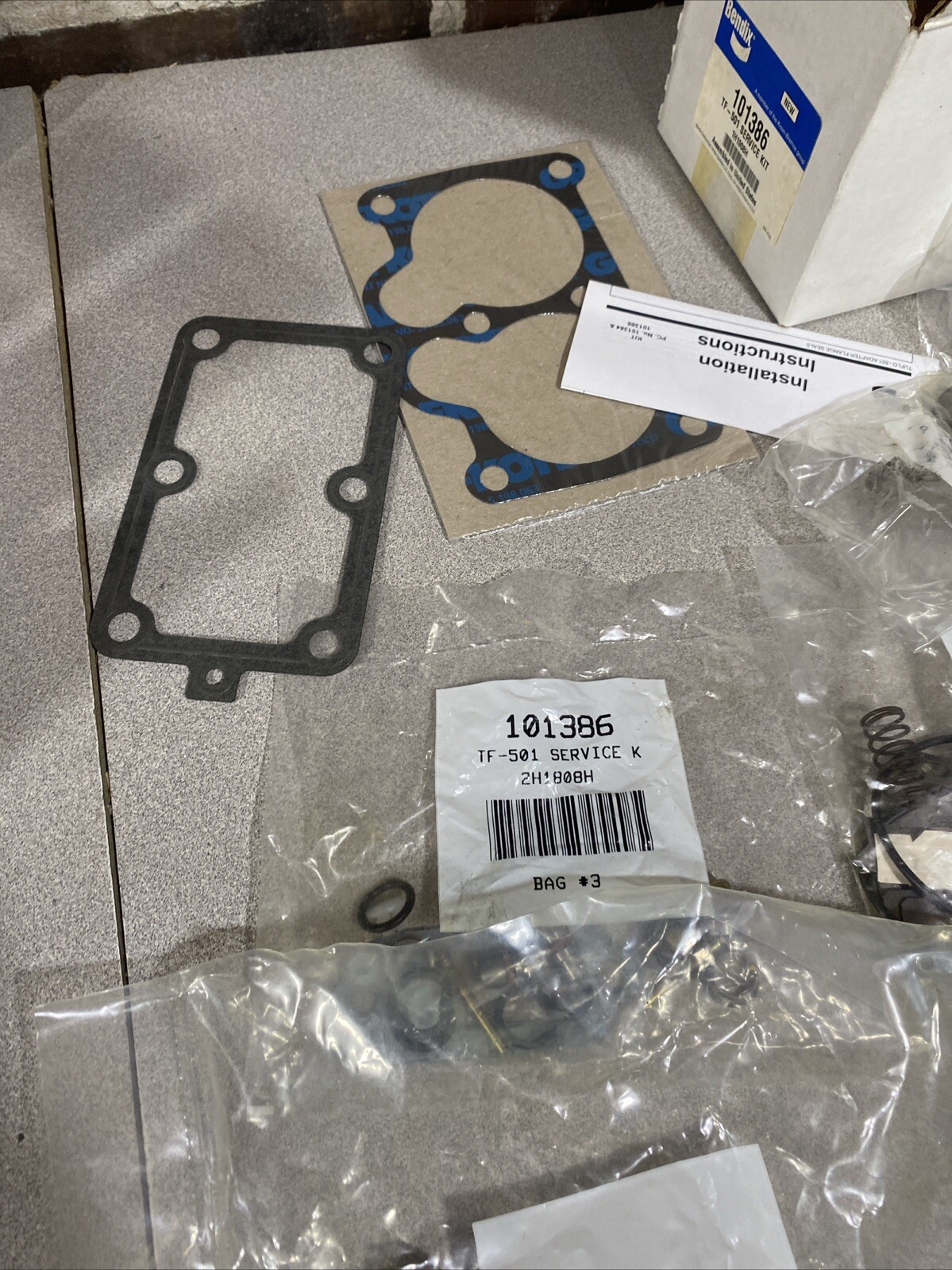 Bendix / 101386 TF-501 Service Kit 1H1908H With 286254 All Sealed Bags TF501