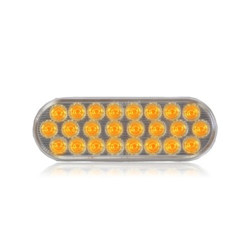 Maxxima Oval Amber Clear Lens Thin P | M63201YCL