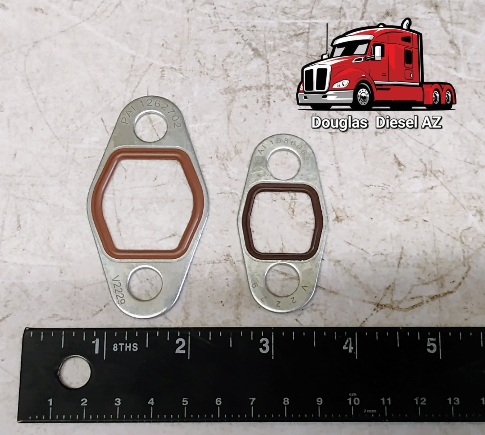 TURBO OIL DRAIN & SUPPLY GASKETS for C15. PAI Brand. Ref. # CAT. 1262702 1986068