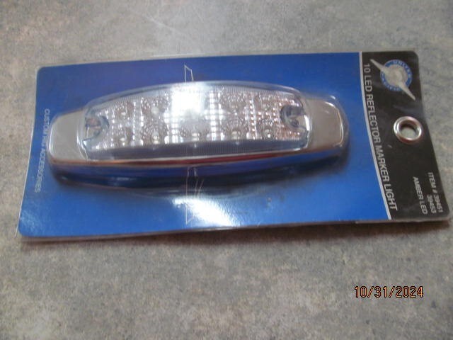 United Pacific 39453 Clearance/Marker Light, Amber Led/Clear Lens, Rectangle