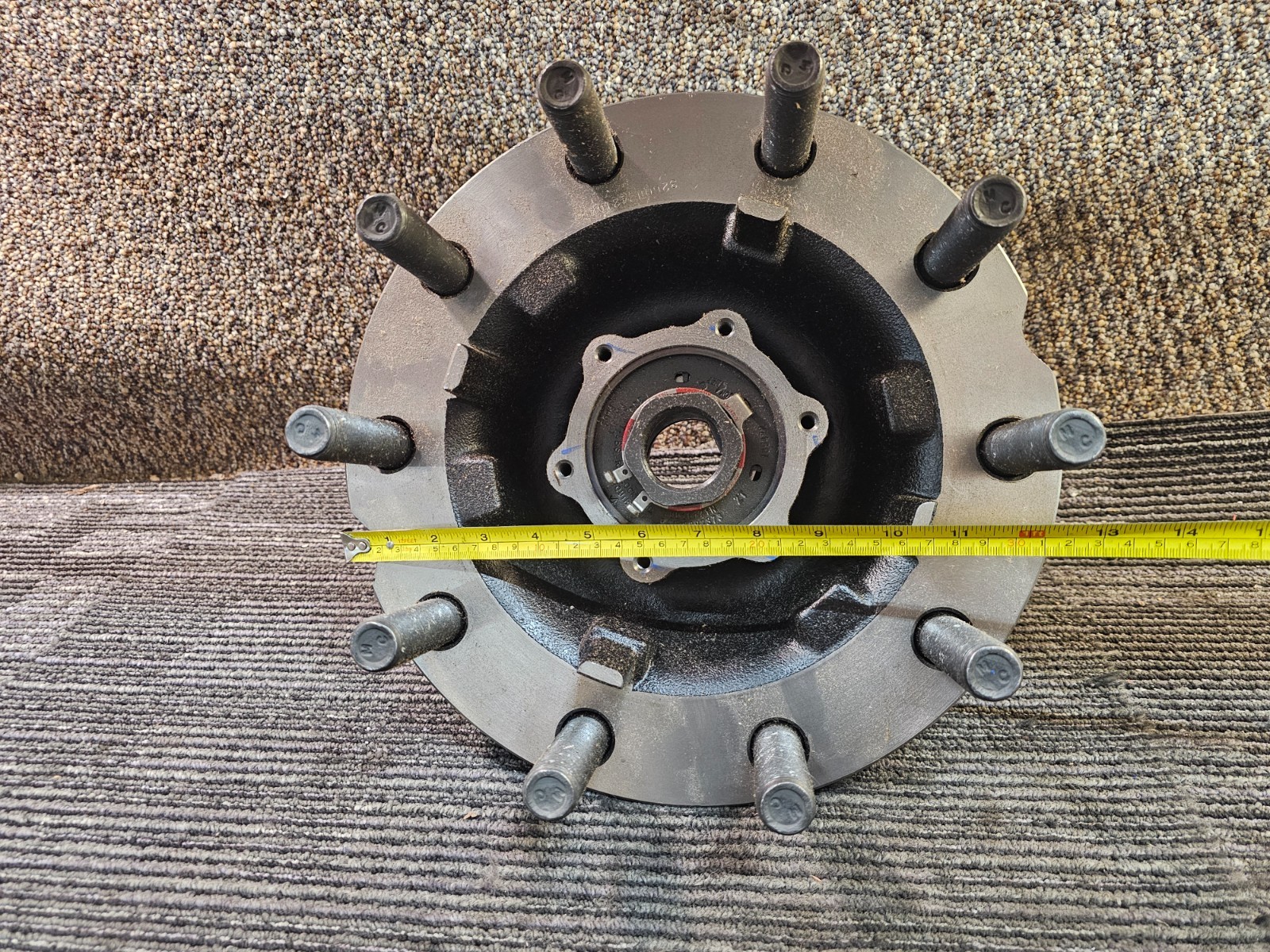 ConMet 10033018 10-Lug Front Steer Wheel Axle Hub w/ 3.46″ Studs, Cast Iron