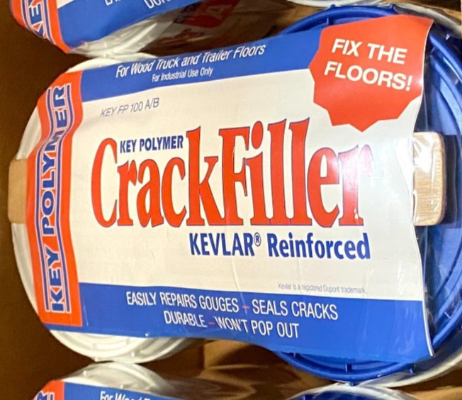 Crack Filler by KEY POLYMER FP100AB 2-Part Kit for Trailer Wood Flooring Repair
