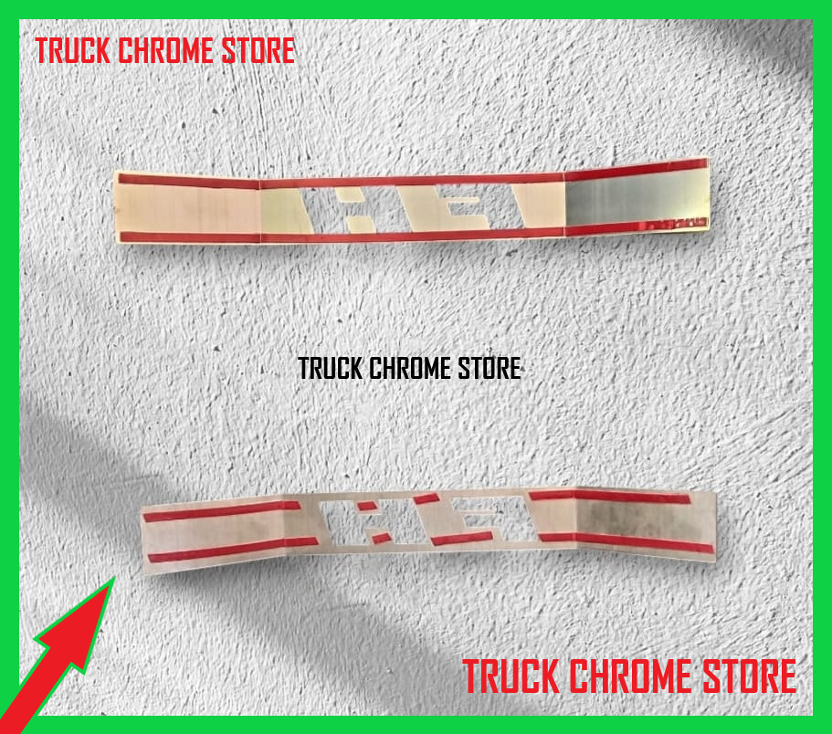 Volvo FH4 2013-2020 TOP OF GRILL HOLDER CHROME Stainless Steel 2 Pcs.