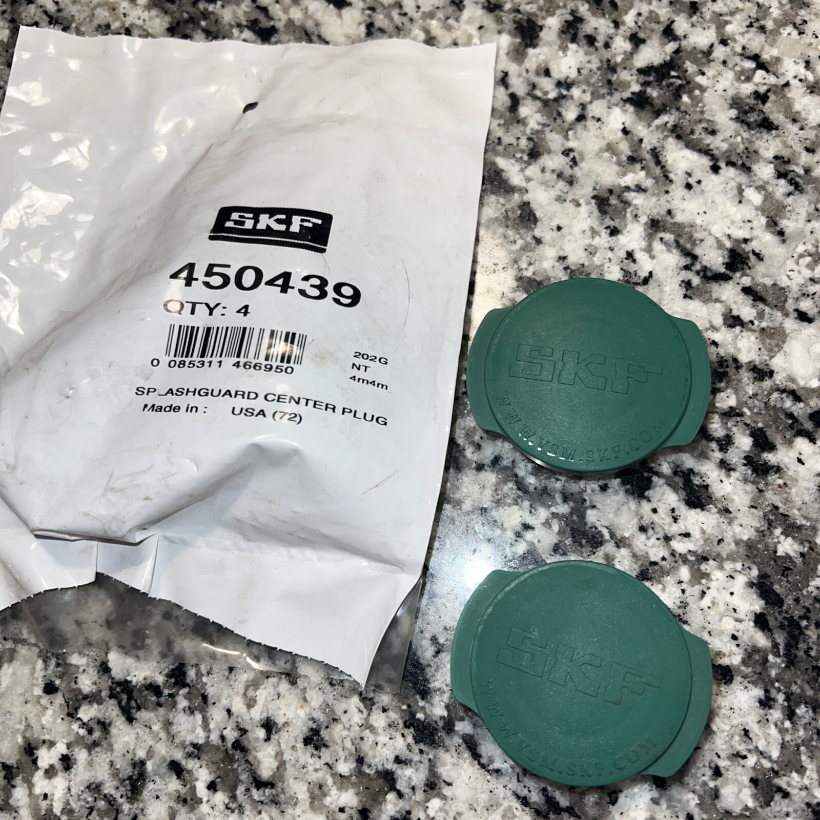 SKF Hubcap Plug Set Of 4 450439-300 Green , Made In USA 🇺🇸 Free Shipping !