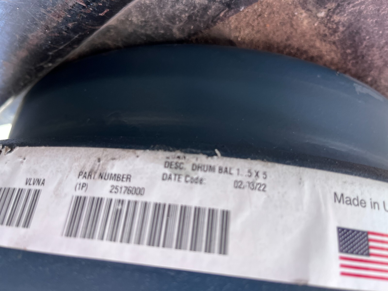 Motor Wheel 16.5 x 5 Centrifuse Drum 90600B