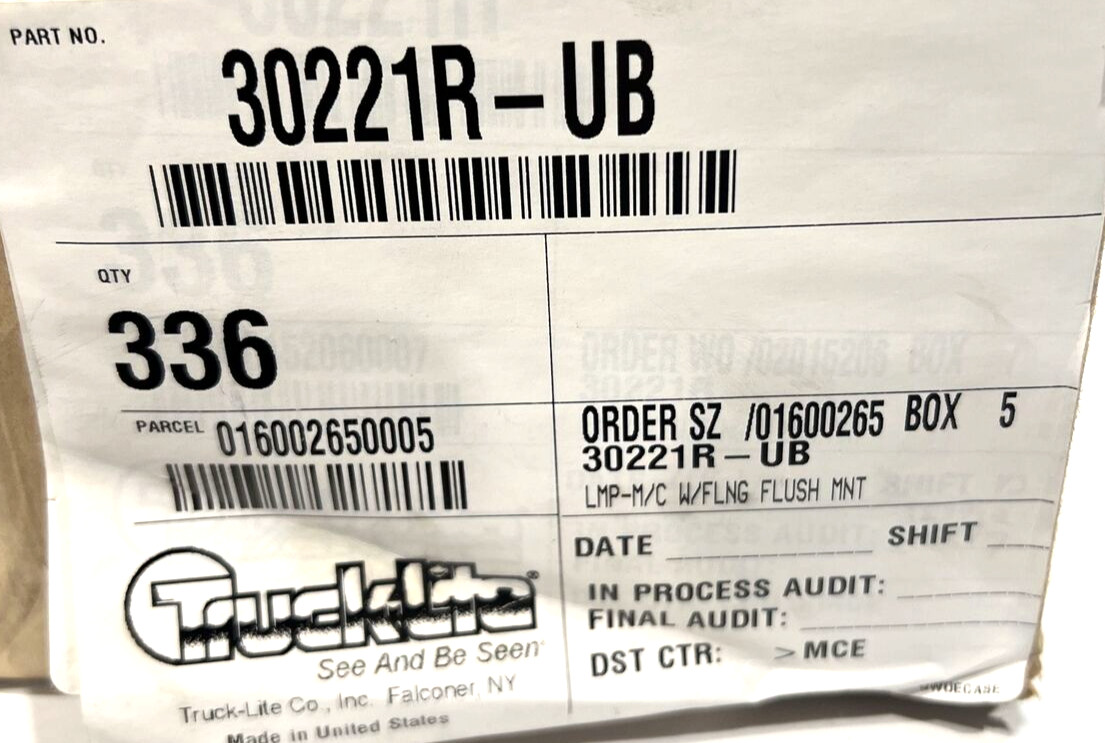 Truck-Lite 30221R-UB Model 30 Marker Light Red 2″ Clearance Light (Single Light)
