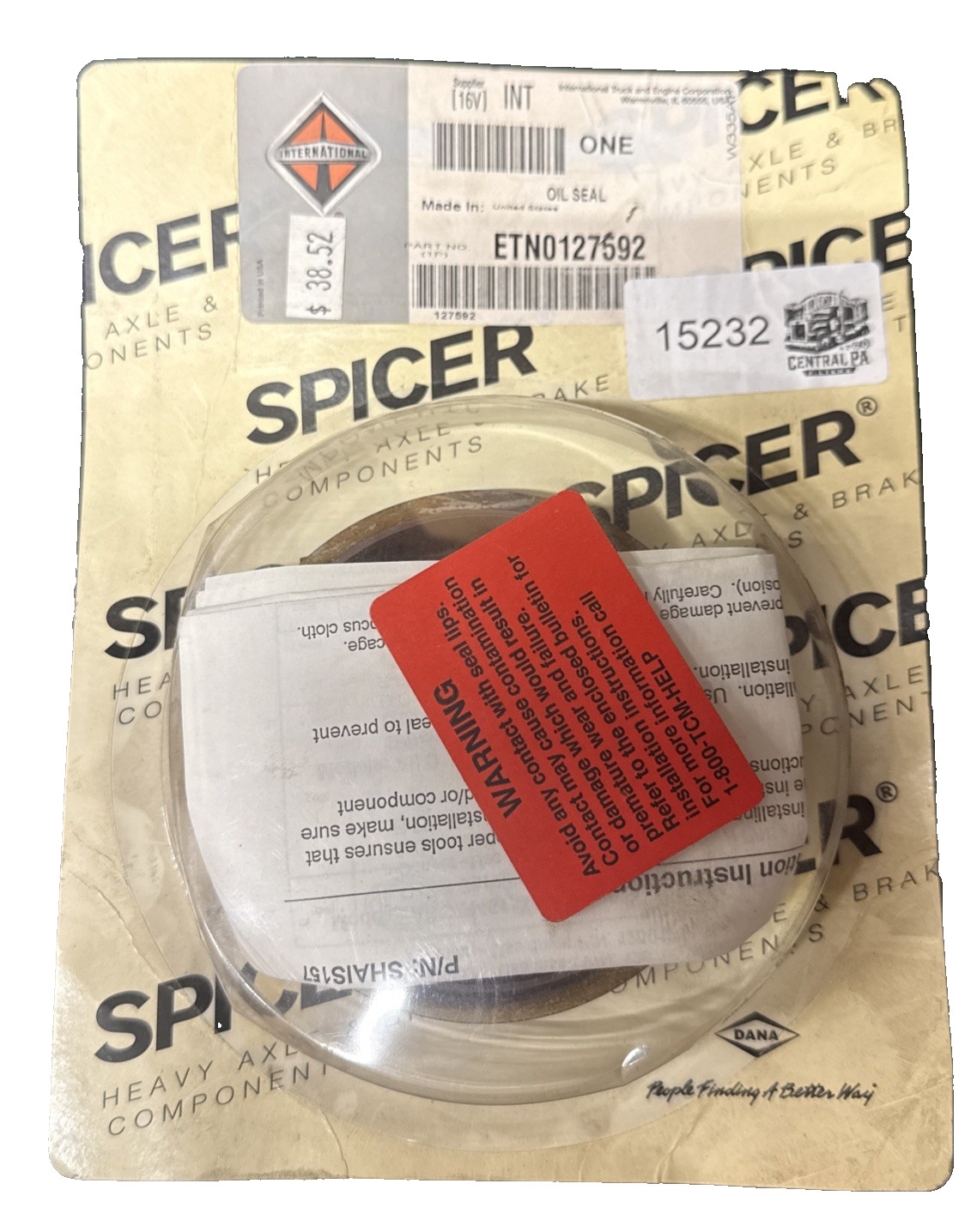 – Spicer Output Shaft Seal P/N: 127592DAN