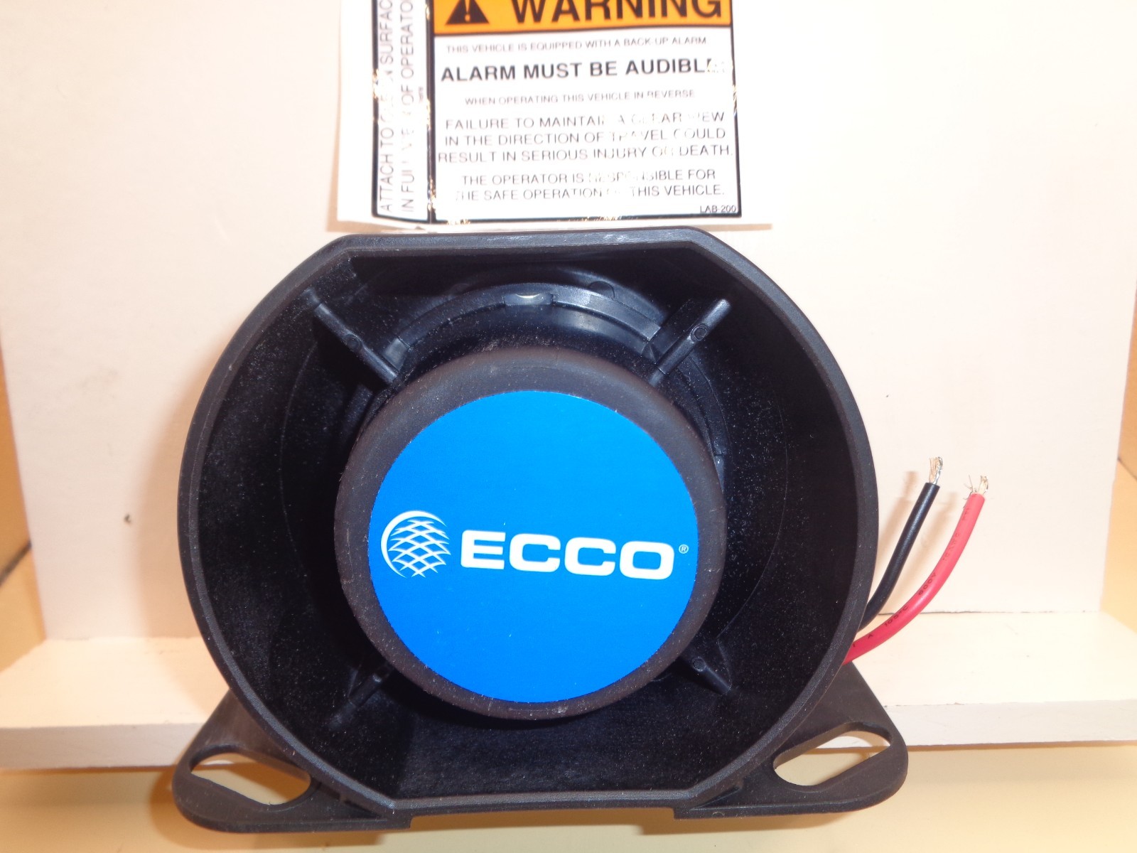 ECCO 850N 800 Series Tonal Surface Mount Back-Up Alarm – 112 dB(A); 12-36VDC