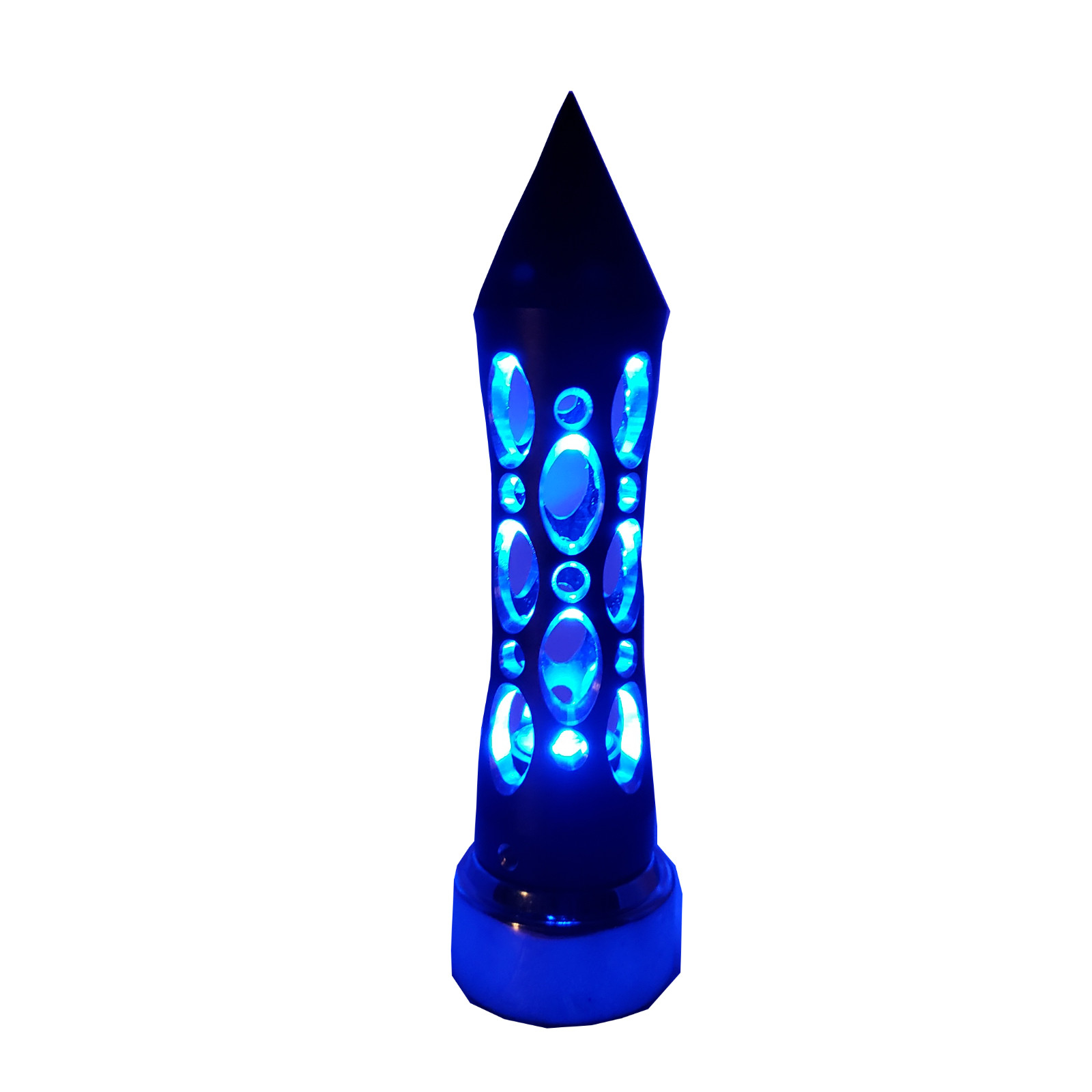 Chrome Daytona Spike Gearshift Speed Knob – Eaton 9/10 Shift Knob w/ BLUE LED