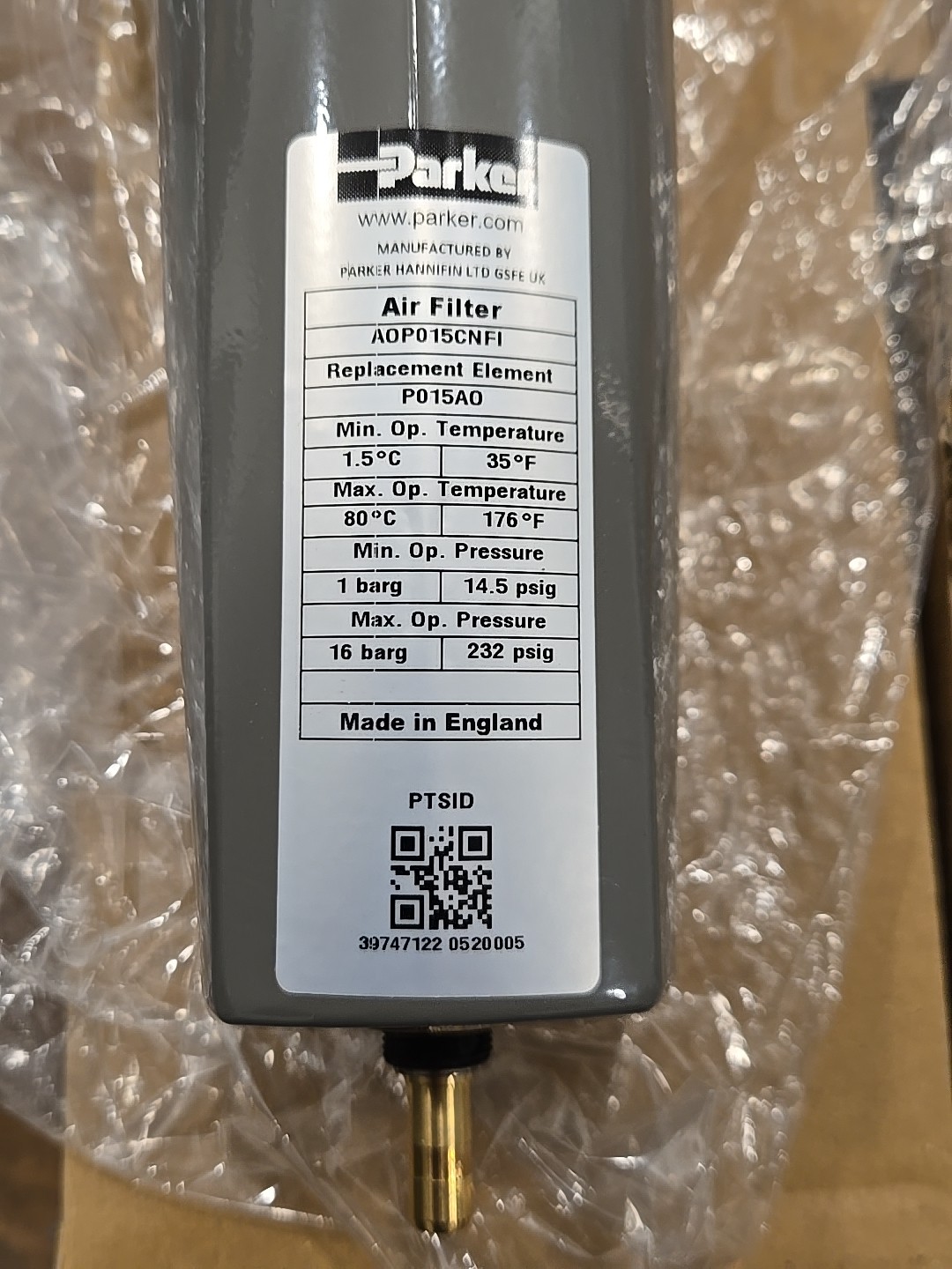 Parker Hannifin AOP015CFNI Line Filter With Extra Filters