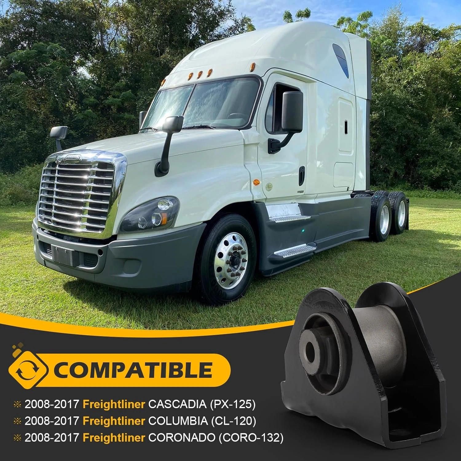 Front Cab Mount w/ Bushing Replaces 18-59922-000 For Freightliner 2008-2016 2017