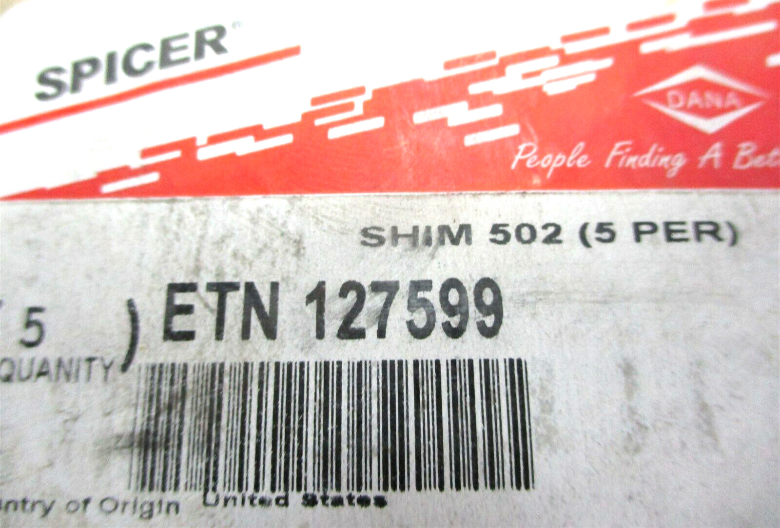 127599 NEW GENUINE EATON DANA SPICER DIFFERENTIAL PINION SHIM .030 FREE SHIPPING
