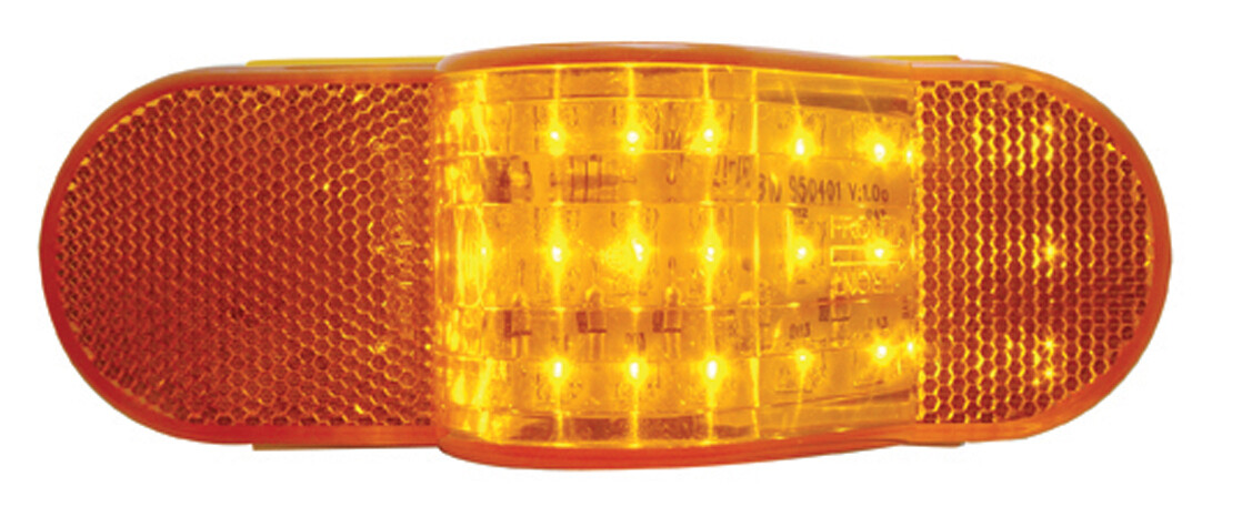 18 LED Mid-Trailer Turn Signal Light – Amber LED/Amber Lens (Bulk)