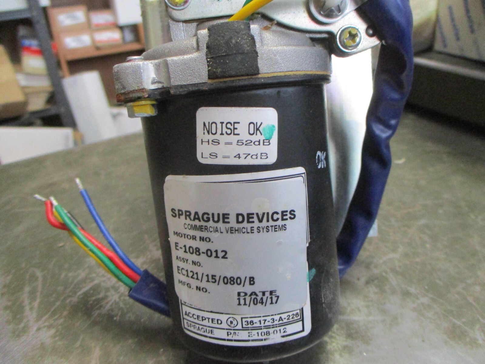 Sprague E 108 012 Windshield Wiper Motor