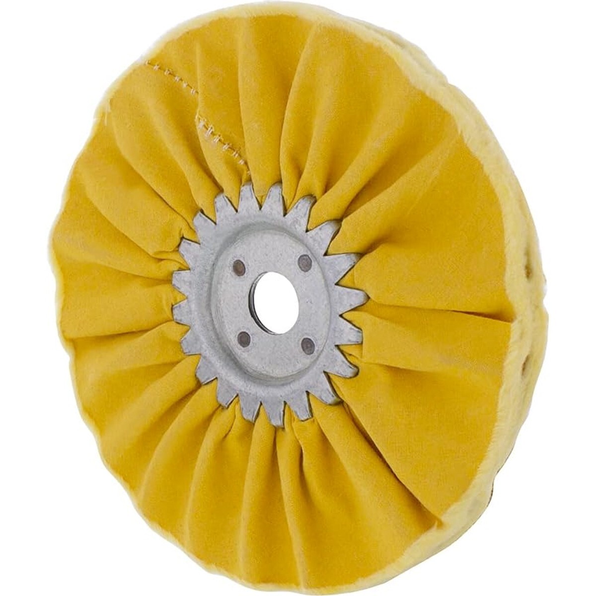 United Pacific 90026 6″ Yellow Treated Airway Buff – 5/8″ & 0.5″ Arbor – 1 Unit