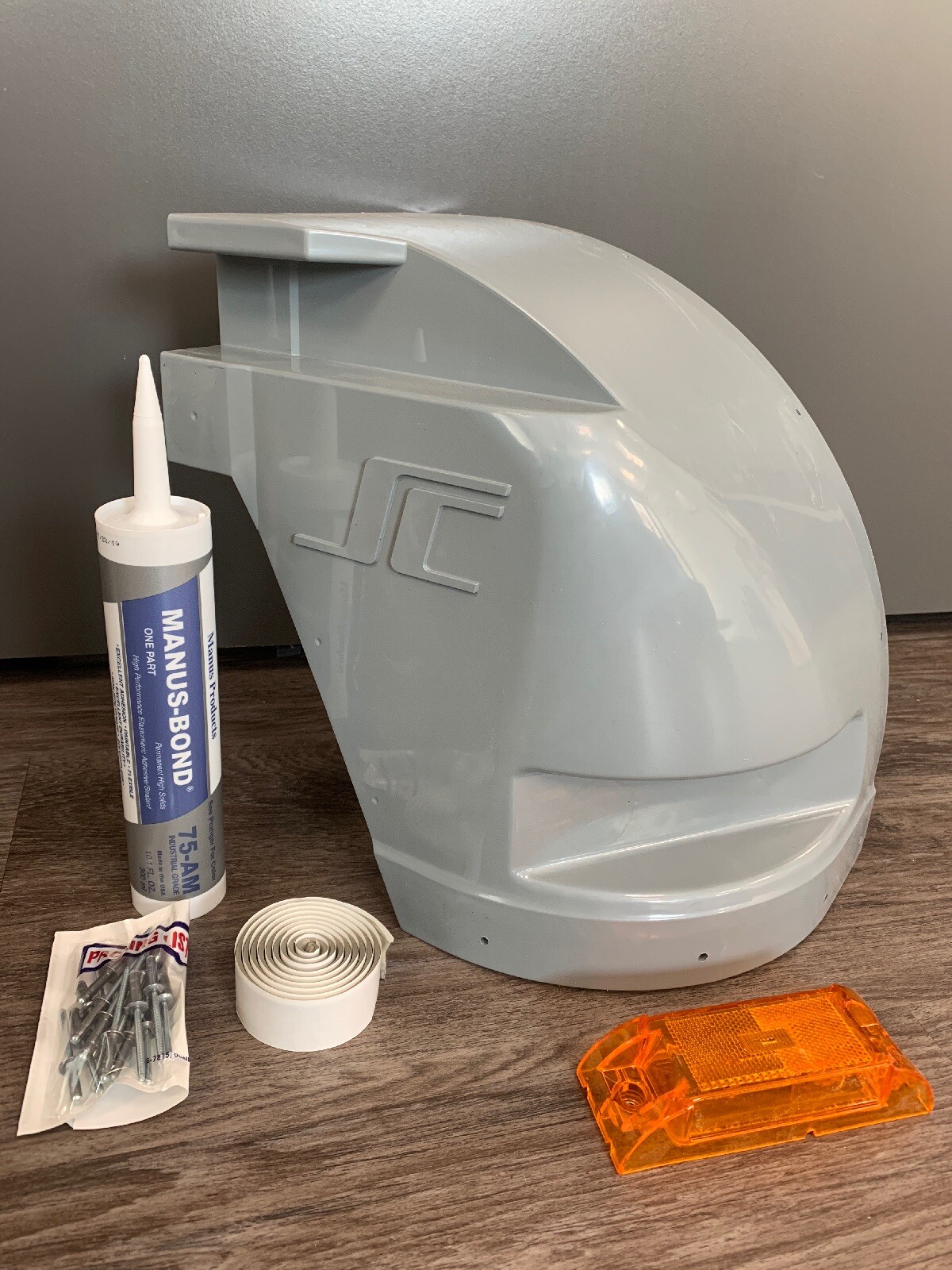 Supreme Corner Cap – Curbside – 116404 OEM + rivets/adhesive/caulk + LED LIGHT