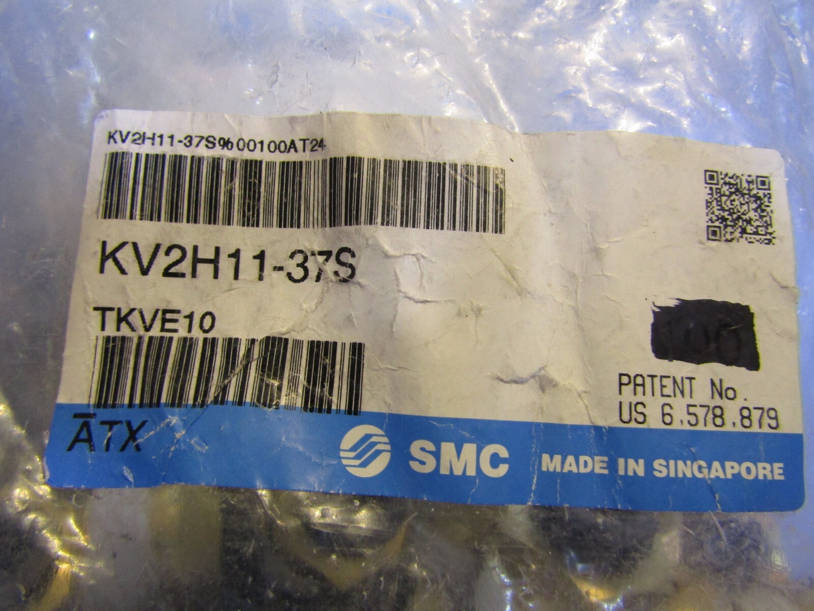 lot of 5 SMC KV2H11-37S DOT Air Fitting Straight 3/8″ Tube 1/2″ NPT. NEW