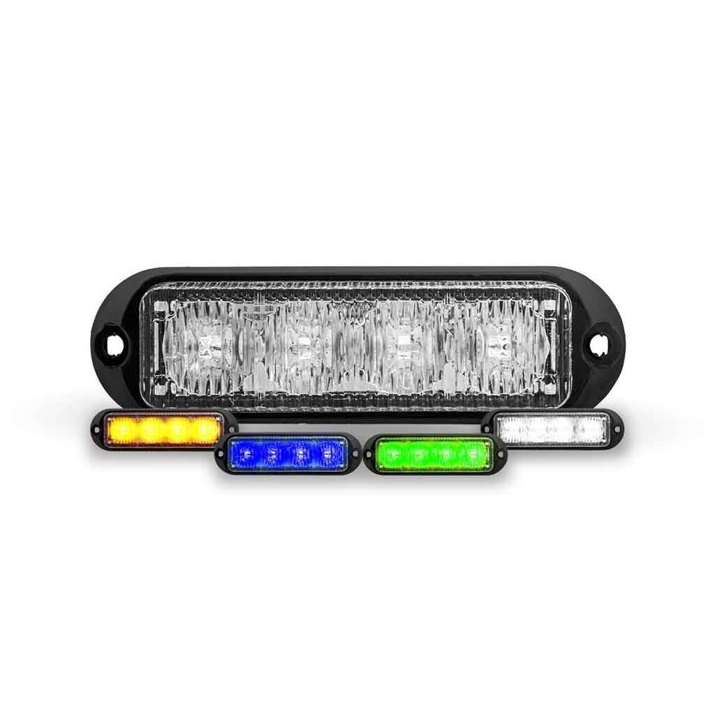 Trux TLED-W34FC Warning Strobe Light, Led, 4 Color, Class 1, Low Profile, 36 Pat