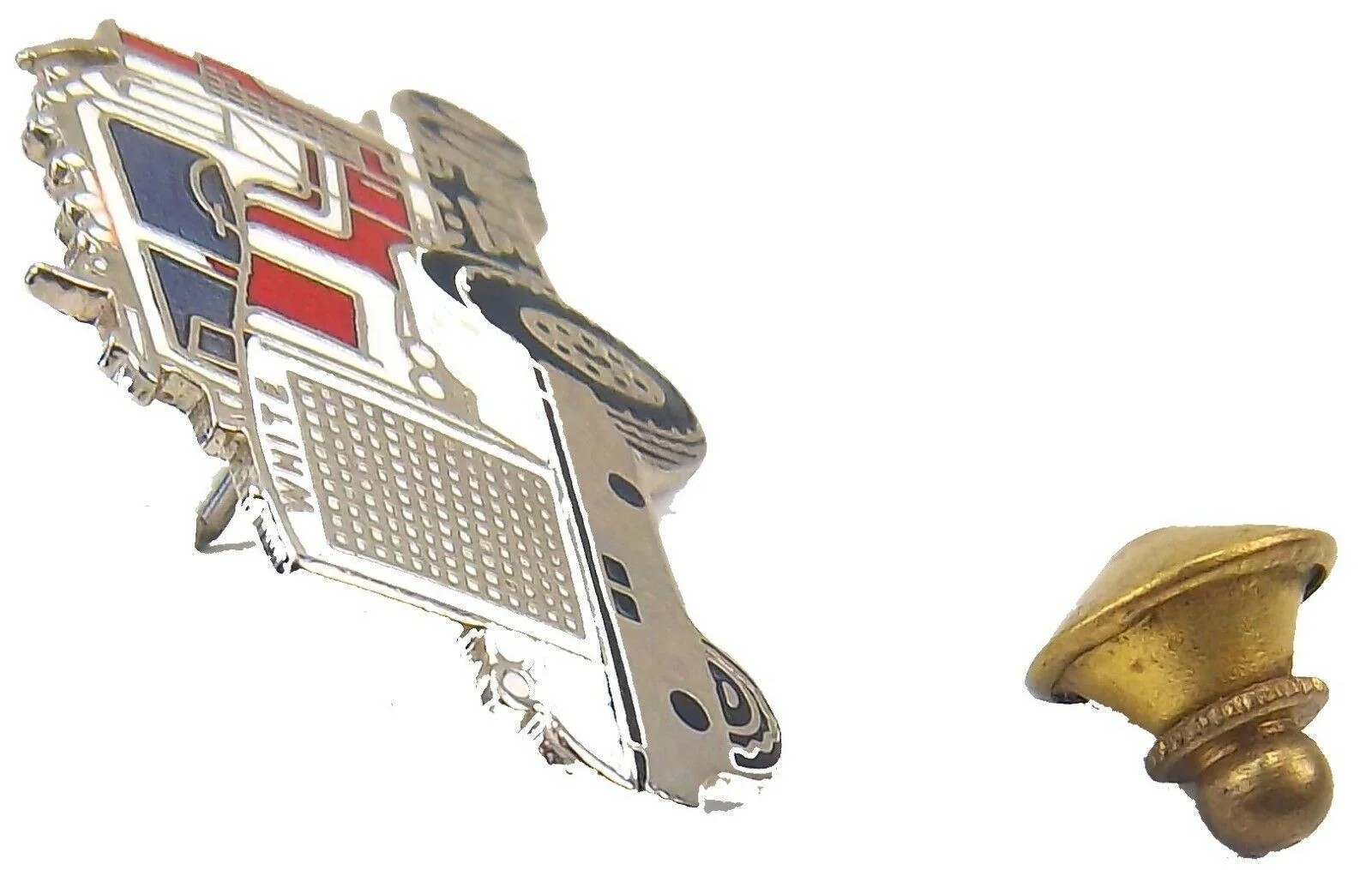 Hat Pin Tie Tack Lapel Pin Semi Truck “White” Stud Mount Painted Metal BJ659-TT