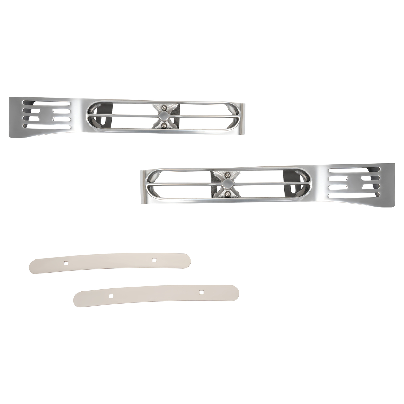 Fits Peterbilt 389 388 Double JJ Blinker Bar Silver Front Fender Light Bracket