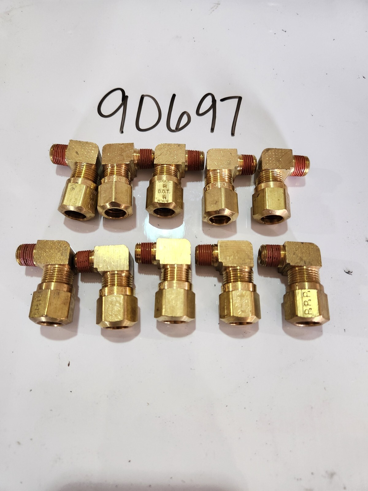 QTY 10** Imperial 90697 Male Elbow Air Brake Fitting 90° 3/8” x 1/8” | 1469X6X2