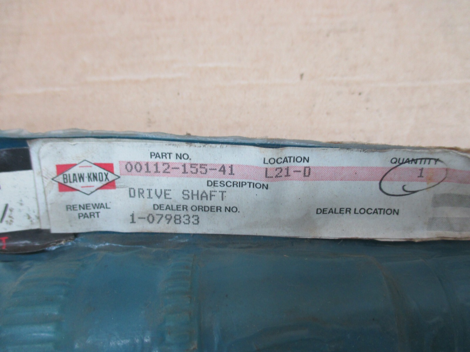 112-155-41 DRIVE SHAFT BLAW-KNOX PAVER PARTS 3102B45 PUMP SHAFT SAUER SUNDSTRAND