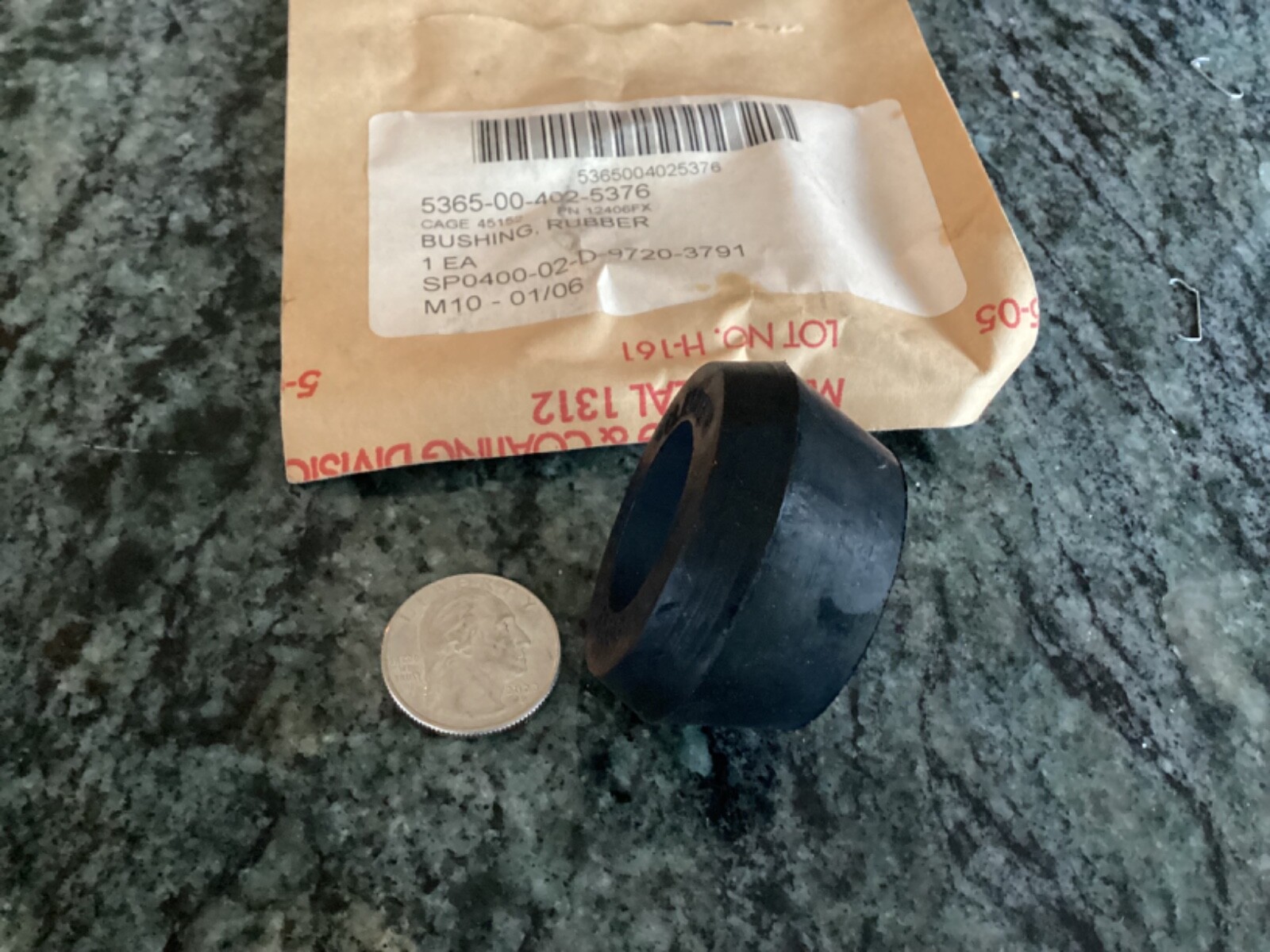 large shock absorber rubber bushing HEMTT clevite 60593 military