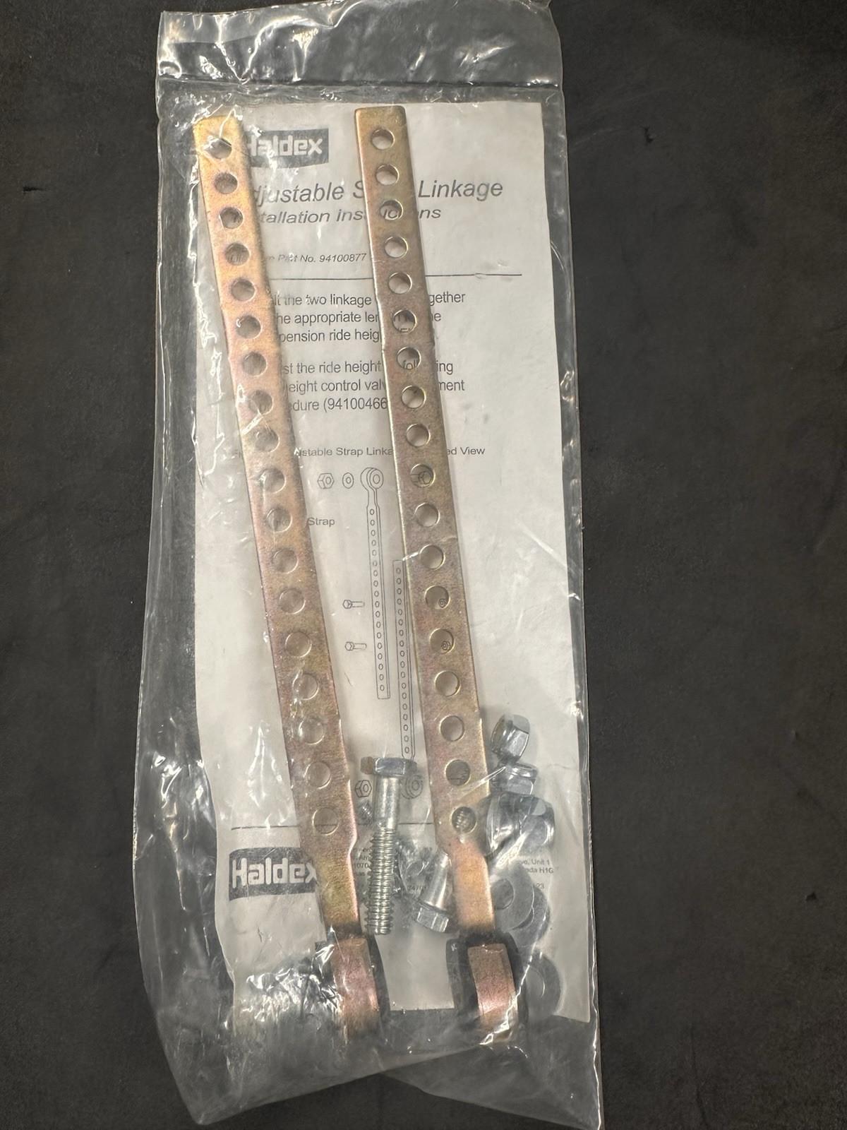 Haldex 48100367 Strap Linkage Air Suspension Adjustable SRK503