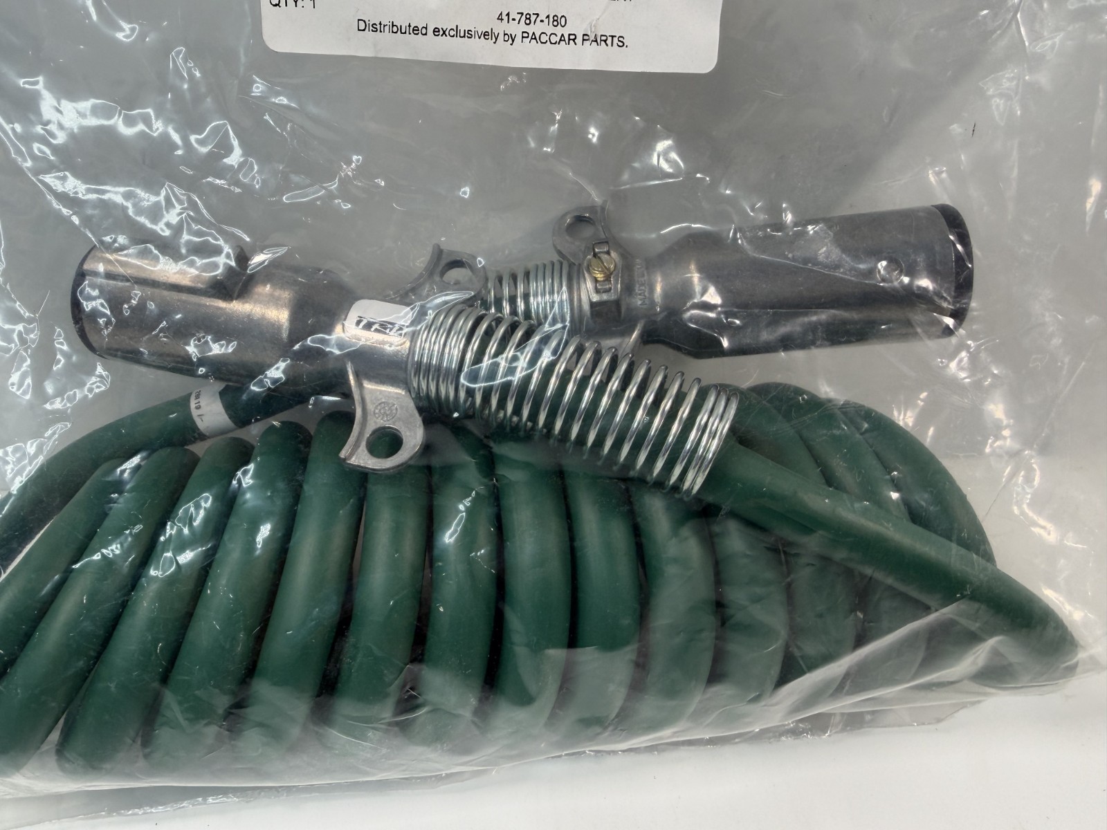 NEW TRP PE15800 15 Ft Coiled Electrical ABS Cable 7-Way Metal Plugs Trailer