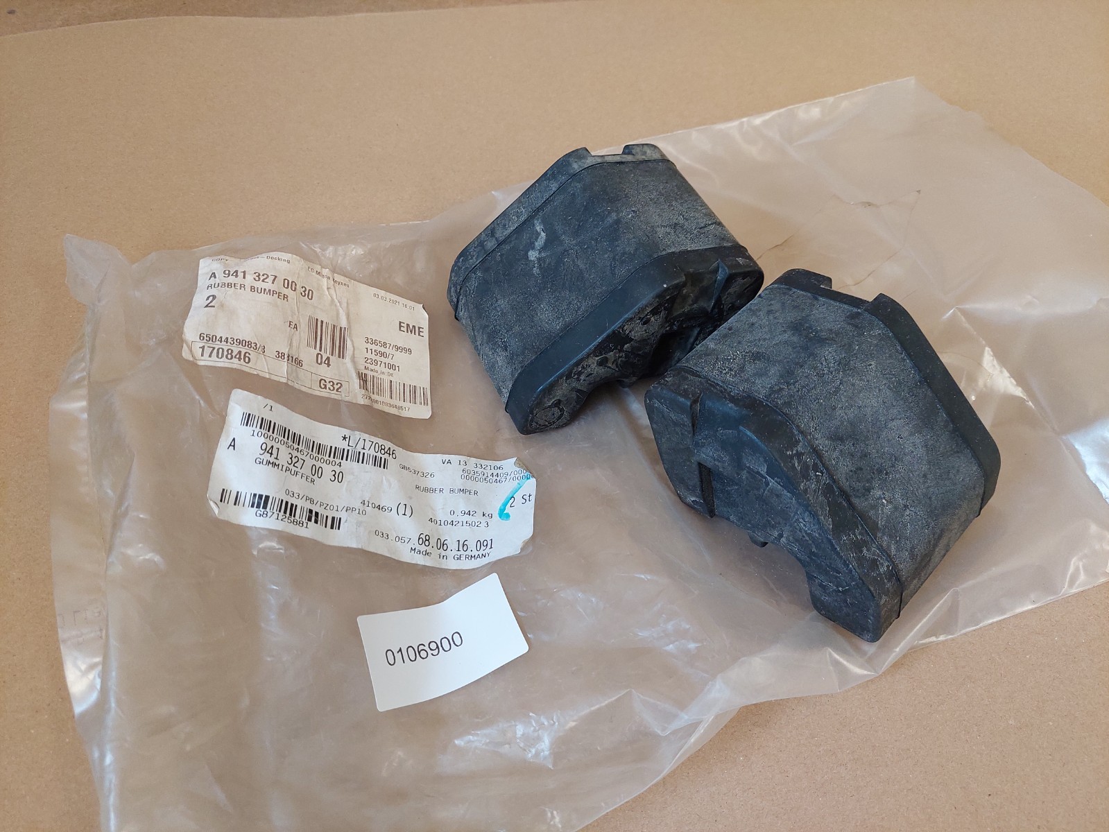 Mercedes Actros Atego Front Axle Stop Emergency Rubber Set A9413270030 Genuine