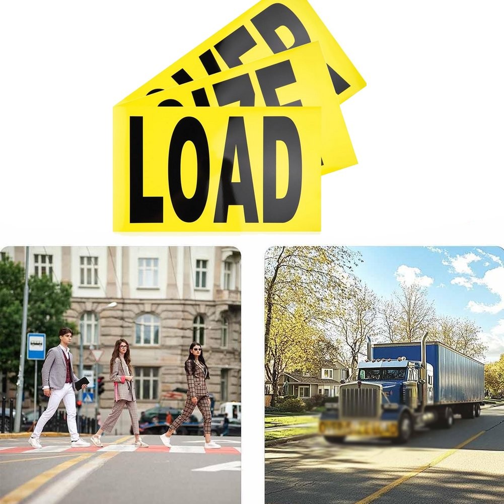 12″x60″ 3 piece Magnetic Oversize Load Sign for Escort/Pilot Car ~ Truck Safety