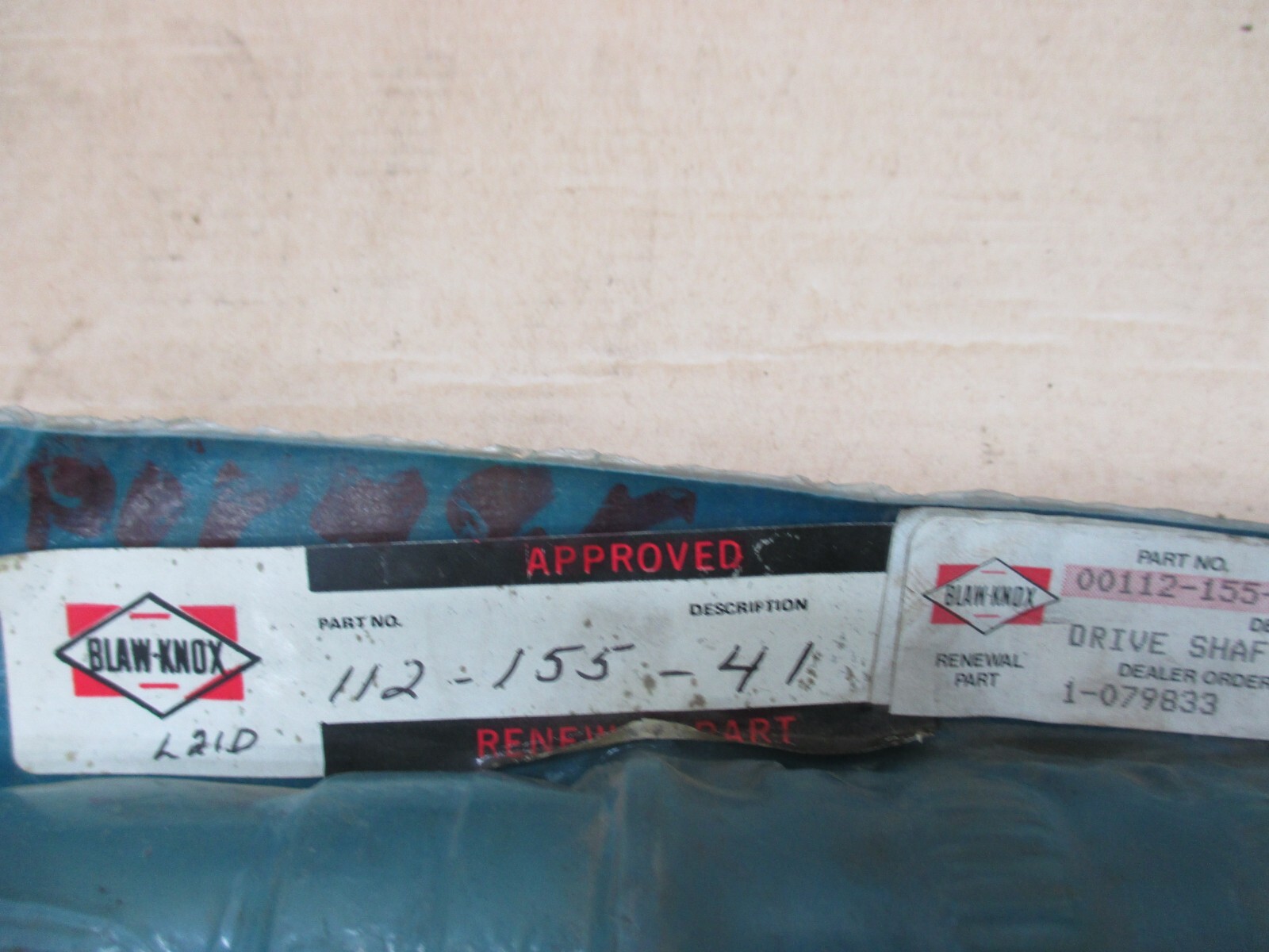 112-155-41 DRIVE SHAFT BLAW-KNOX PAVER PARTS 3102B45 PUMP SHAFT SAUER SUNDSTRAND