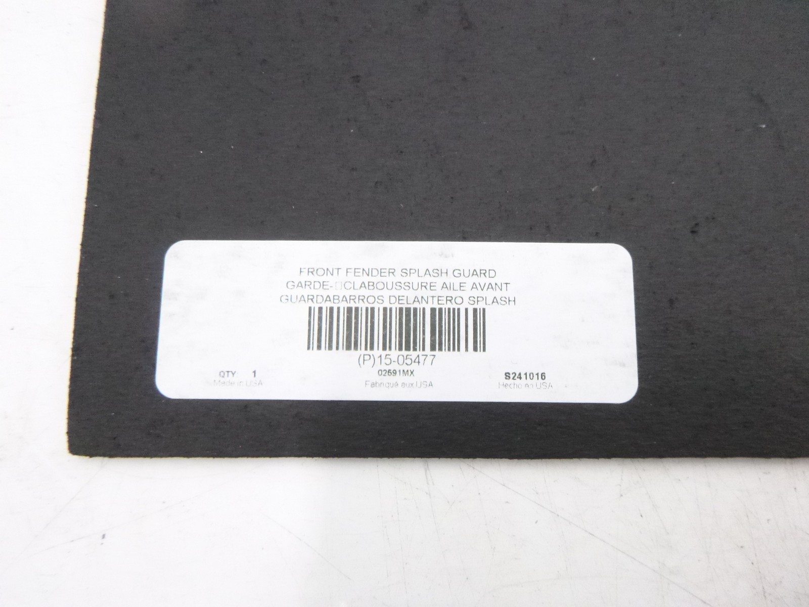 2 Pack Genuine OEM Peterbilt 15-05477 Front Fender Splash Guard Black Rubber