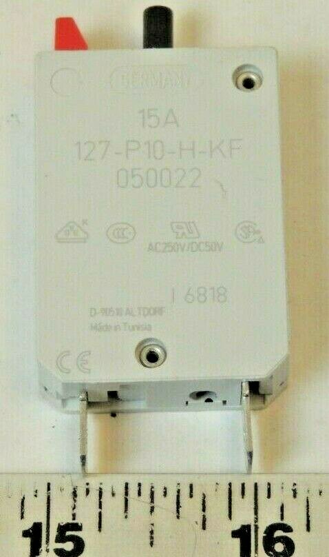 E-T-A 127-P10-H-KF-050022 Circuit Breaker 15A 28VDC