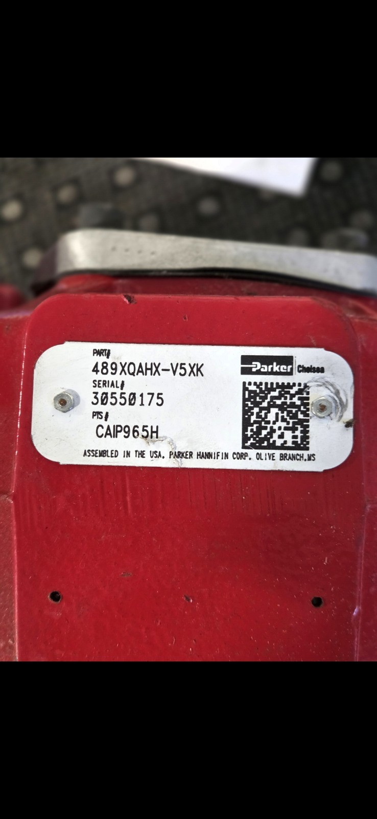 PARKER PTO 489XQAHX-A5XK MOUNTED BUT NEVER RAN. NEW.
