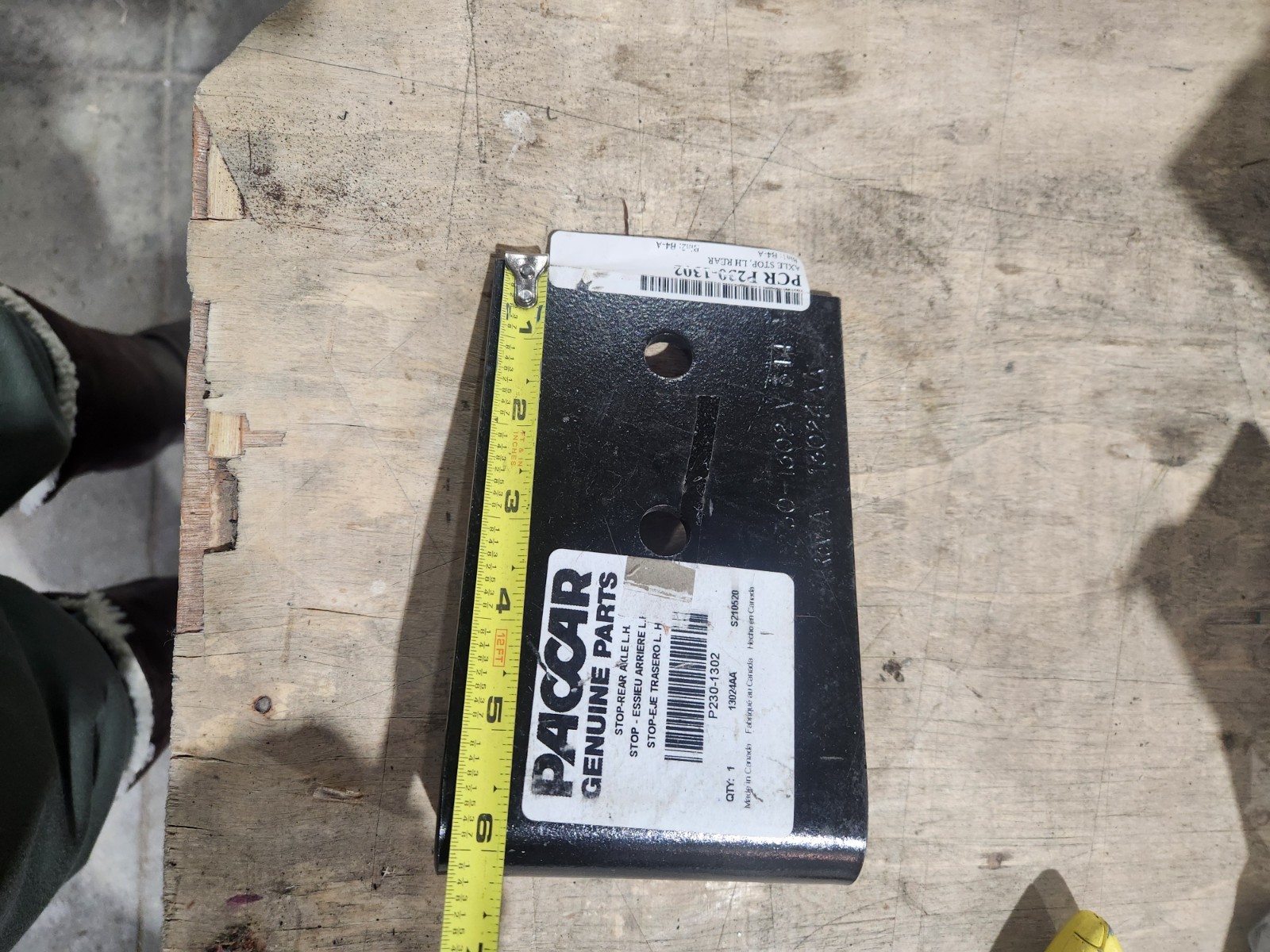 Paccar P230-1302 Stop-Axle Rear LH