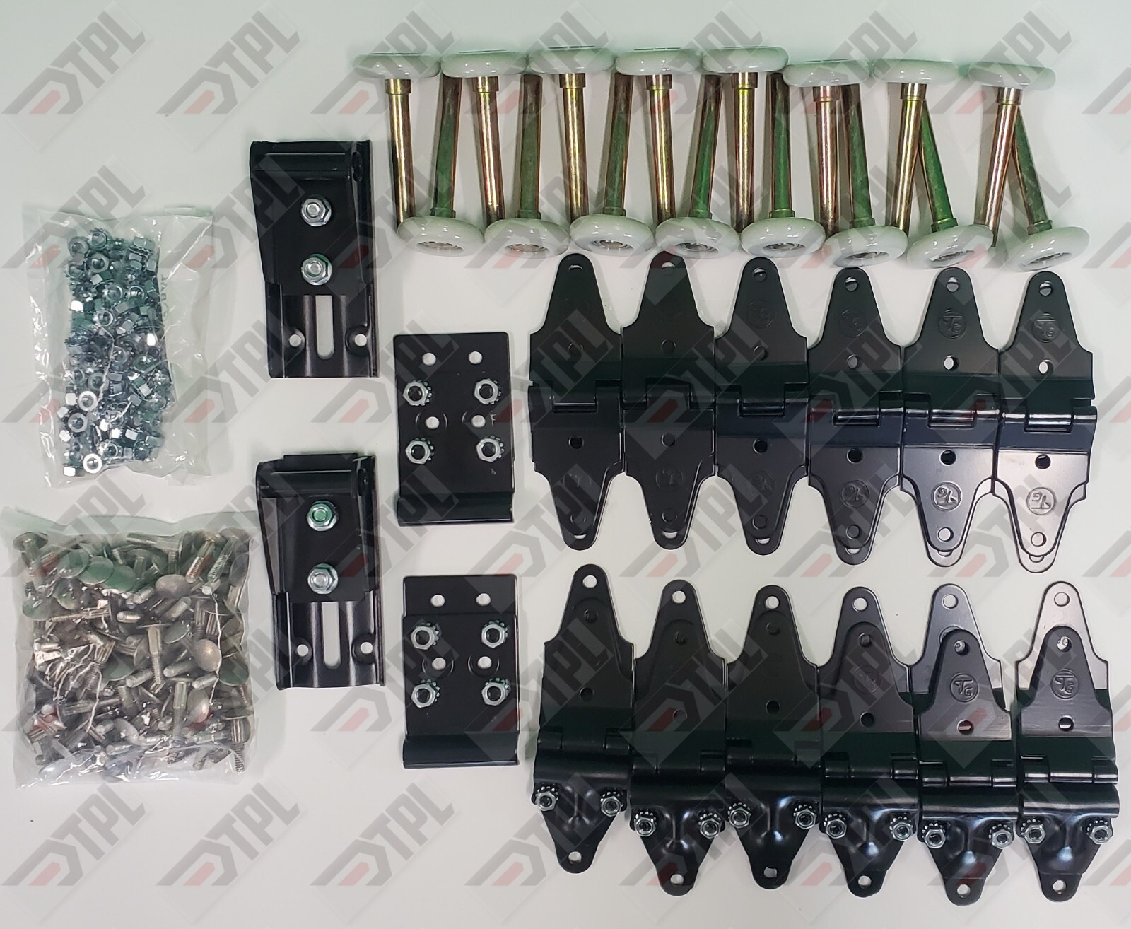 44 pack Whiting Door Repair Kit ALL Hinges + 2″ Rollers + Hardware! Todco Morgan