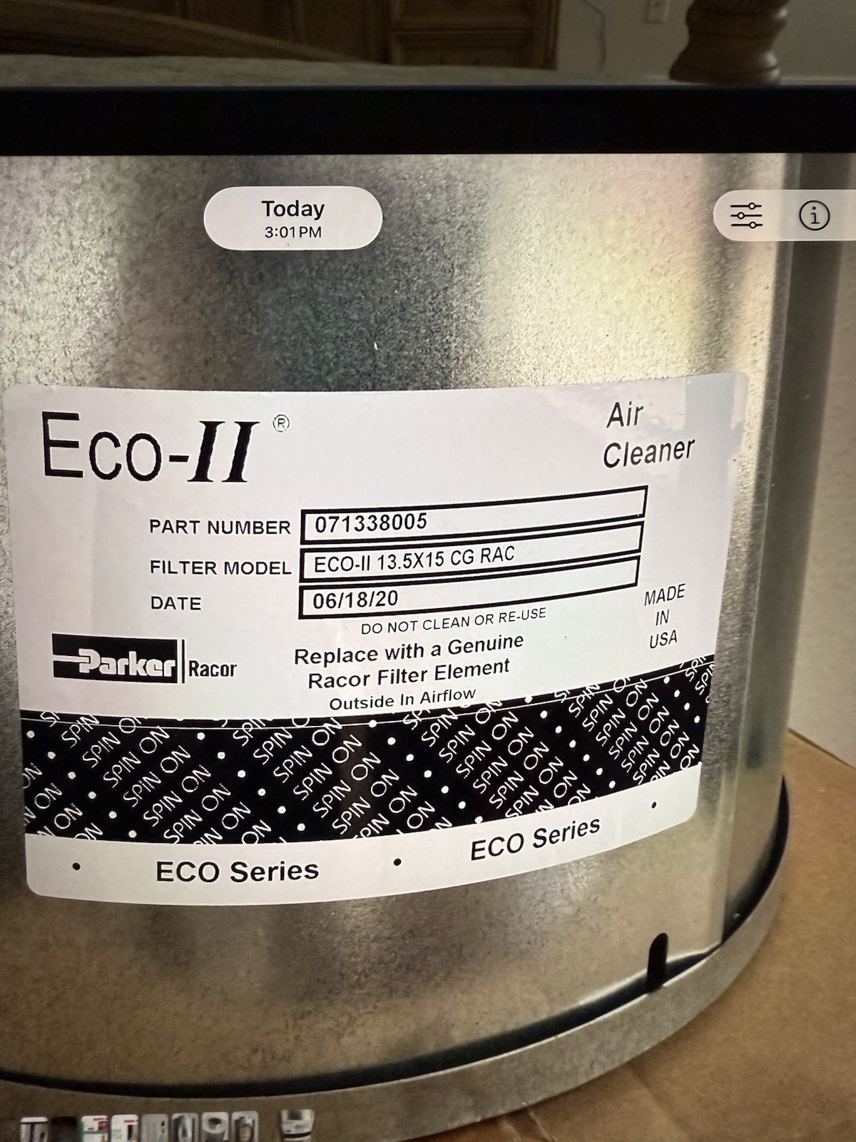Racor Eco ll Air Cleaner