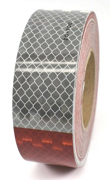 3M Reflective Tape 6″ Red/6″ White Pattern 2″ x 150′ Roll DOT (22497)