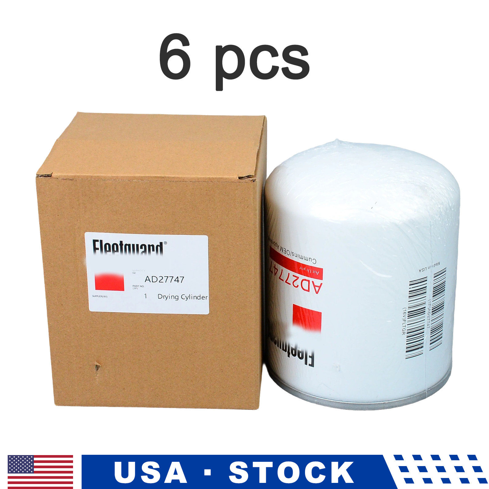 6 Pack Air Dryer Cartridge For Fleetguard AD27747 AD27747FLG Truck