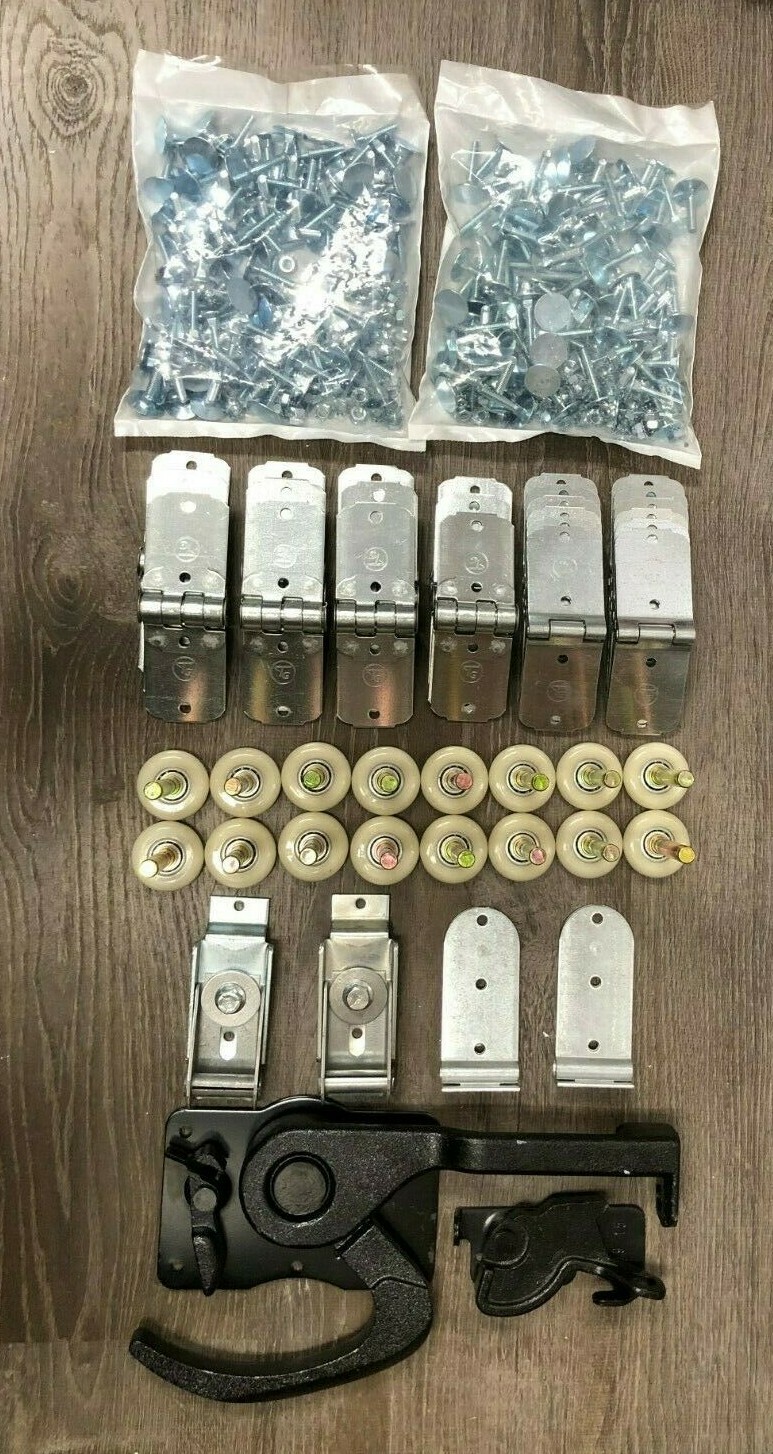 46 Piece TODCO Style Trailer Roll Up Door Hardware Kit- 2″Rollers- Lock & Keeper