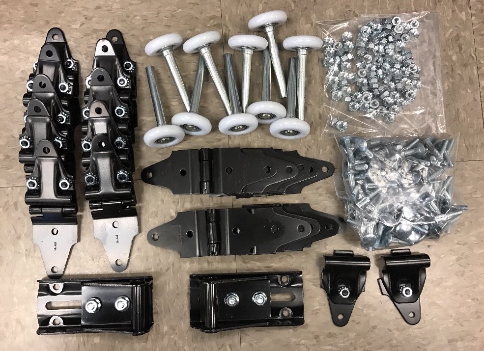 38 pack – Whiting Overhead Door Repair Kit – Hinges + 2″ Rollers + Hardware!