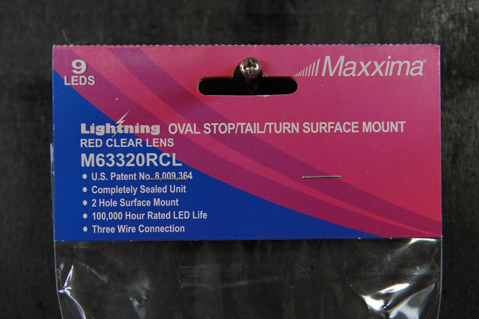 Maxxima M63320RCL 6” Oval Clear Lense Stop/Tail/Turn Surface Mount Black