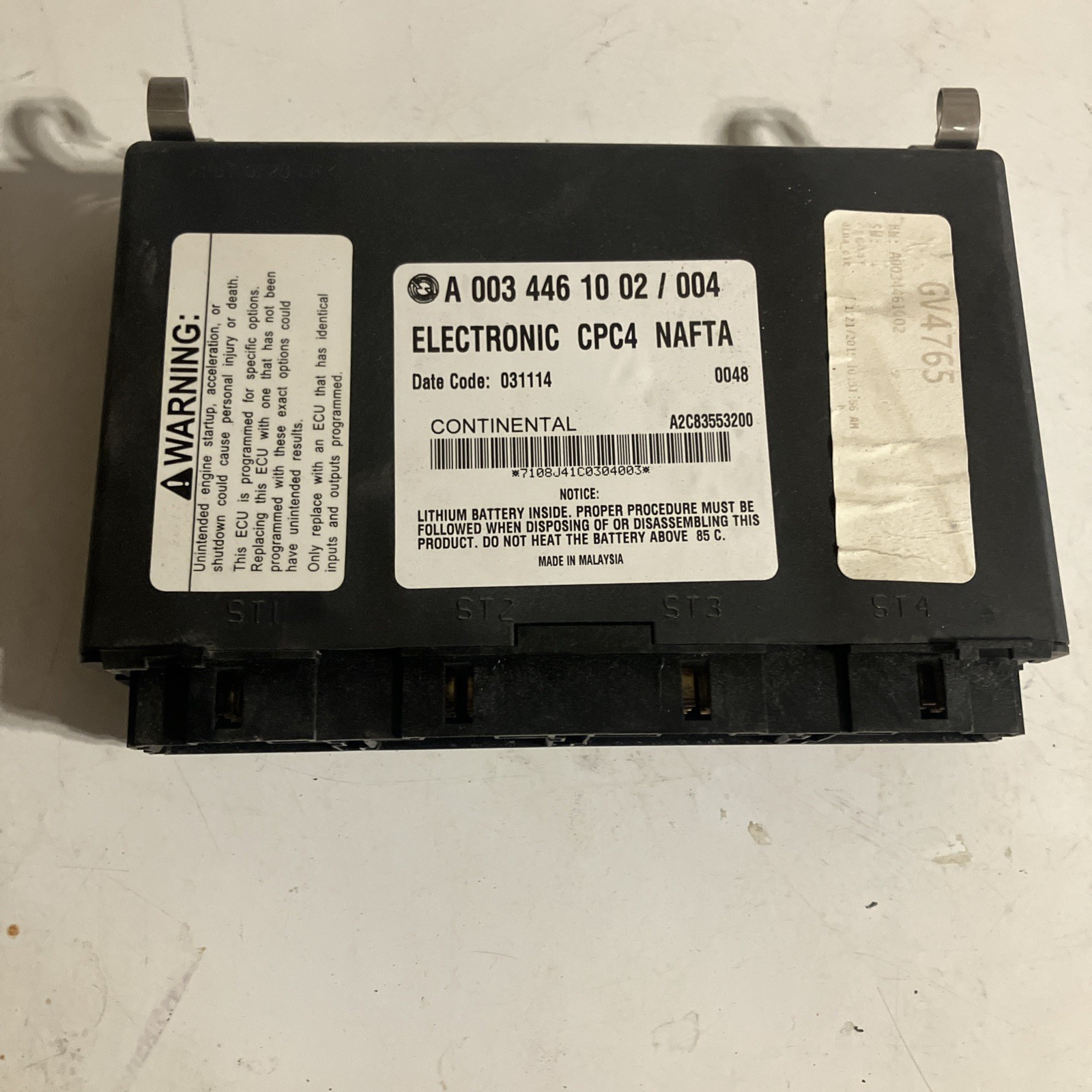 Freightliner CASCADIA Cab Control Module CECU -Used P/N A0034461002004