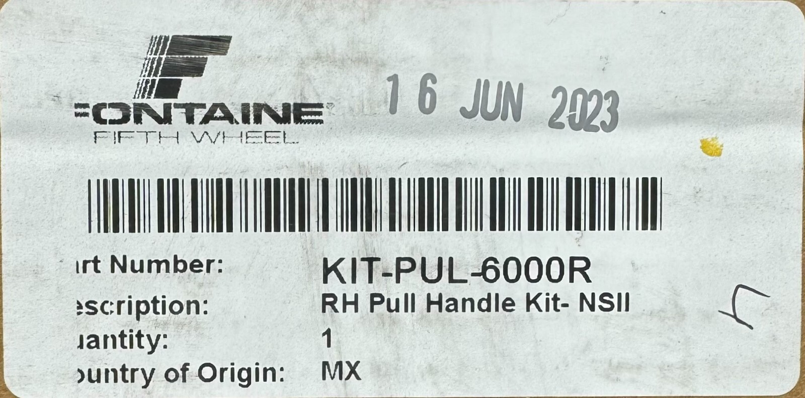 KIT-PUL6000R / K1T-PUL6000R Genuine Fontaine Pull Handle Kit RH/S – New