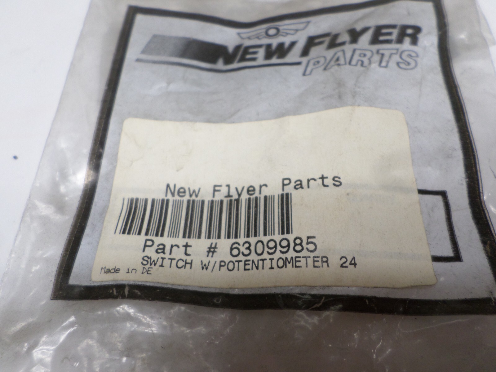 New Flyer 6309985 Drivers Heat Switch w/ Potentiometer SWF 500.628