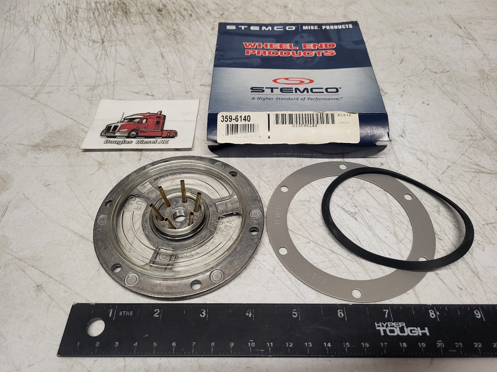 NOS – Die Cast Aluminum Hub Cap PSI Window Kit Stemco # 359-6140 Ref. # 3596140